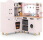 Wooden Corner Play Kitchen with Pine Wood Legs and Lights & Sounds