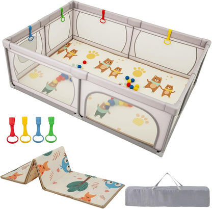 206 x 147cm Extra Large Toddler Fence with Mat