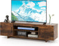 TV Stand for TVs up to 70 Inches with Power Outlet and 2 Cable Holes