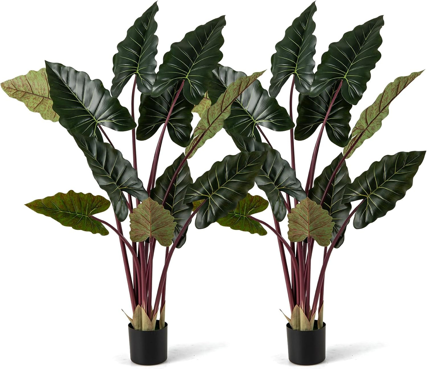 Artificial Rainbow Taro Tree 160cm Tall Fake Pre-potted Plant