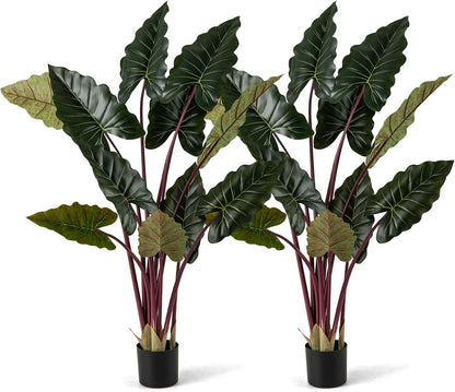 Artificial Rainbow Taro Tree 160cm Tall Fake Pre-potted Plant
