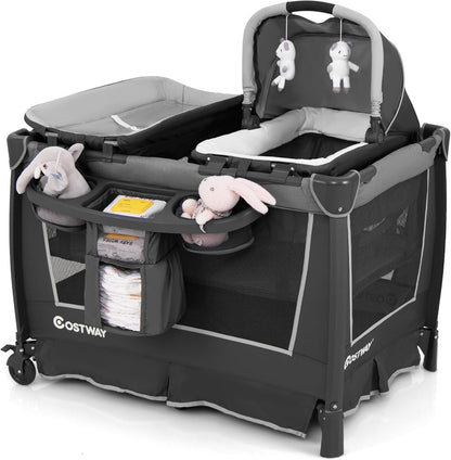Portable Baby Bed Playard with Bassinet