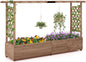 GiantexUK Raised Garden Bed with Arch Trellis & Drainage Holes