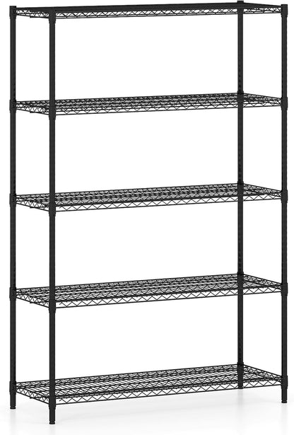 3/4/5/6-Tier Metal Shelving Unit, Adjustable Wire Storage Shelves with V-shaped Shelving Rack