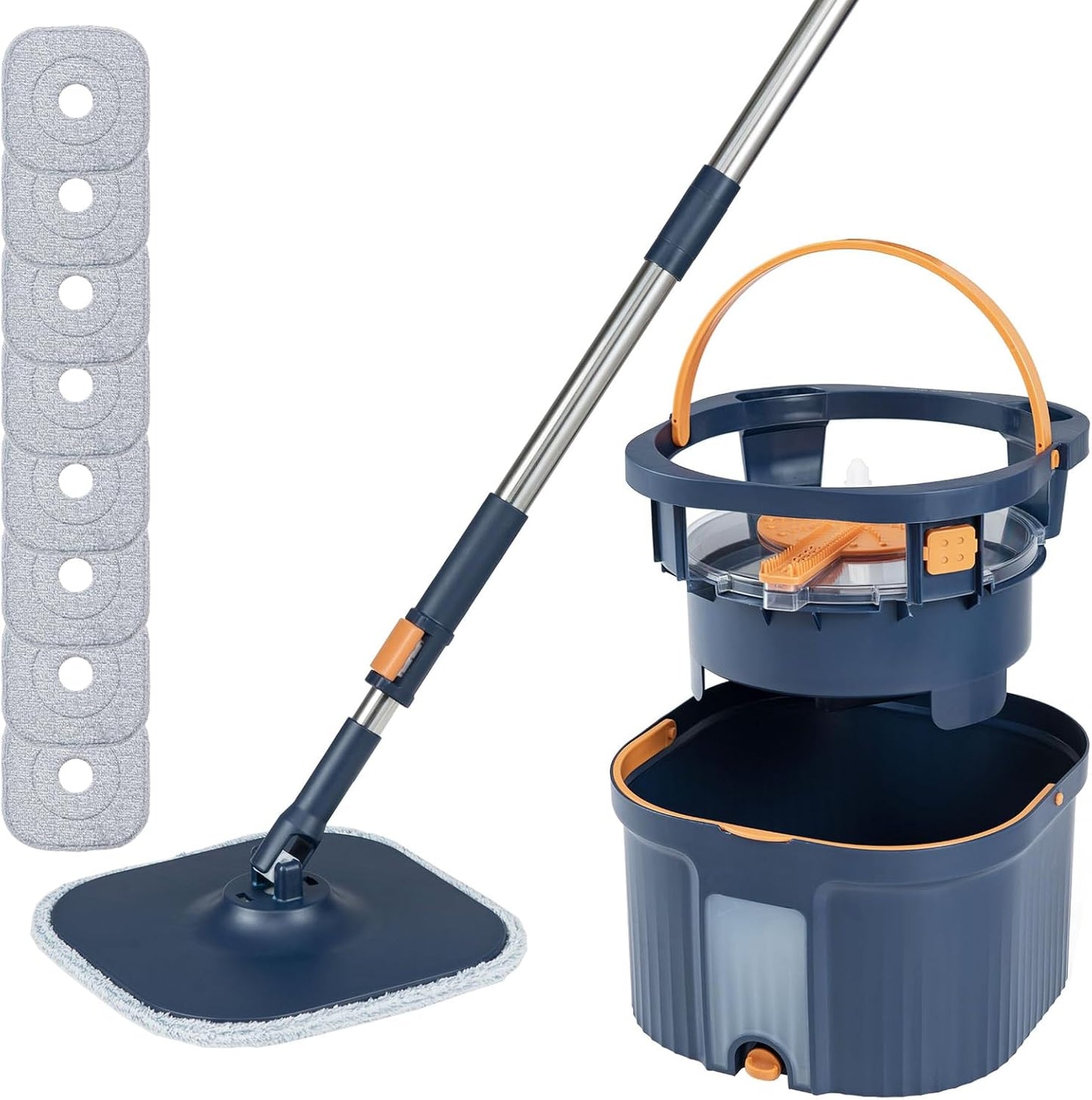 Spin Mop and Bucket Set Separation Dirty and Clean Water System