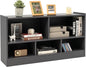 2 Tier Open Storage Shelving Unit with 5 Compartments