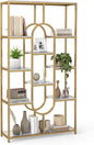 10-Tier Bookshelf, Industrial Etagere Bookcase with Open Storage Shelves