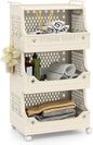 3/4/5/6 Tier Rolling Laundry Basket with Wheels and Handles for Laundry Room