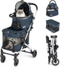Double Pet Stroller with 2 Detachable Carriers 4-in-1 Foldable Dog Jogger Car Seat