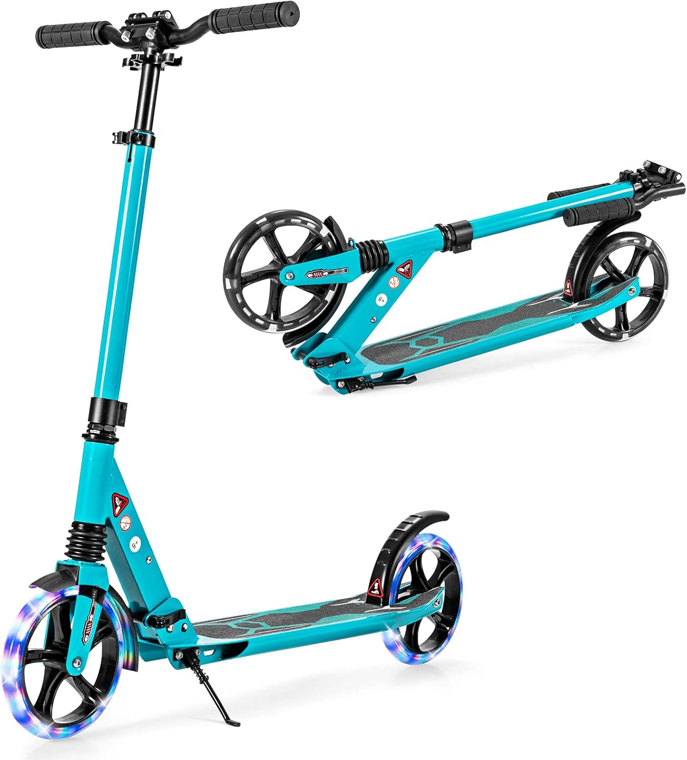 Light Up Scooter with 200mm Large Wheels and Carrying Strap