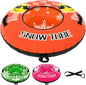 Inflatable Snow Tube, Heavy-Duty Sled Ski Tube with Handles