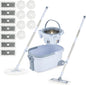 Mop and Bucket Set Hands-Free Washing with Dual Tank Design