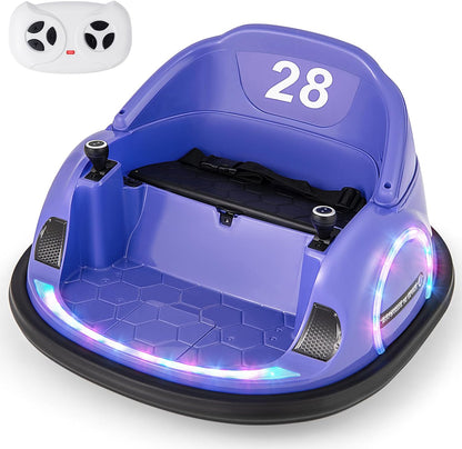 12V Kids Bumper Car with Joysticks Remote Control for Toddlers 18+ Months Old