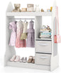 Kids Dress up Storage, Children Wardrobe with Mirror