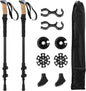Retractable Hiking Poles Pair of 2 with EVA and Natural Cork Grips