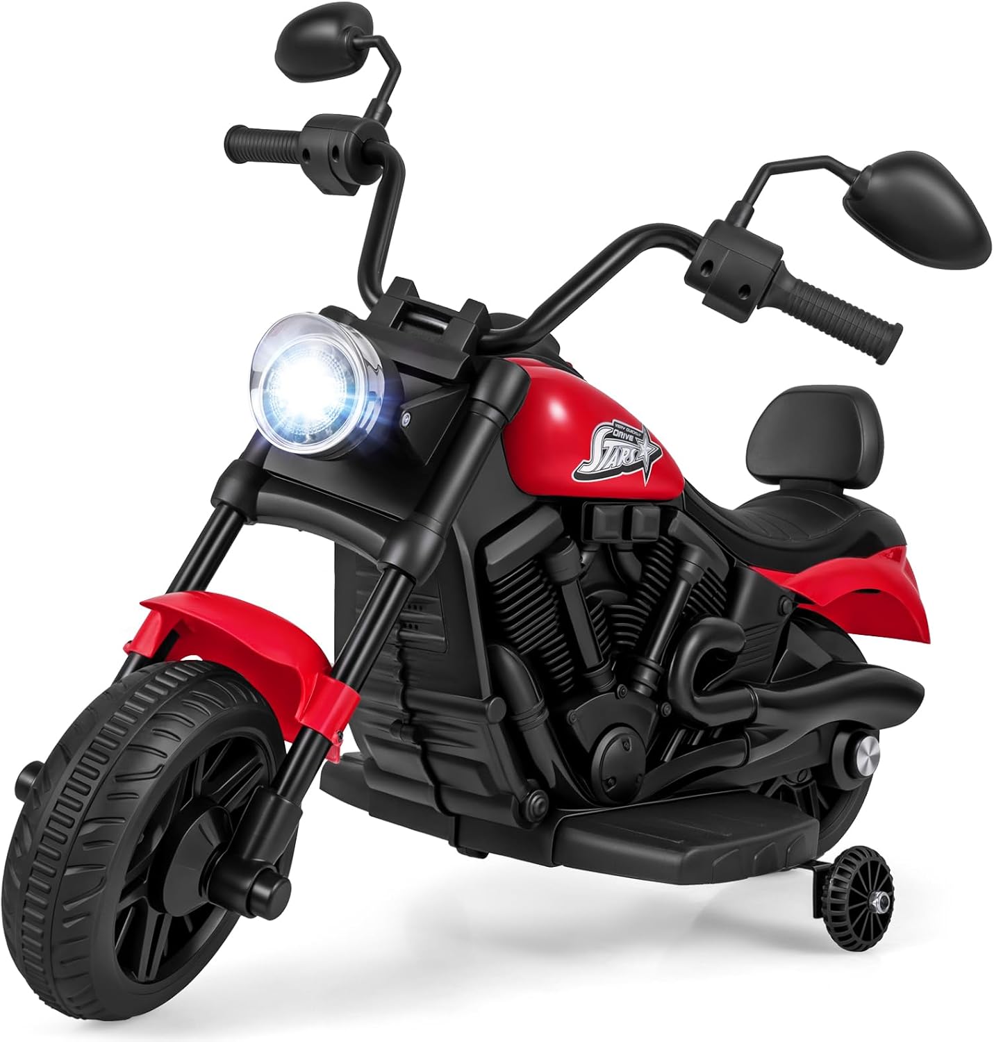6V Kids Motorbike, Electric Ride on Motorcycle with Headlight