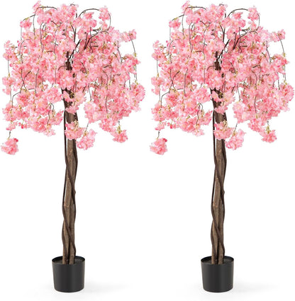 163CM Tall Artificial Cherry Blossom Tree with Flowers