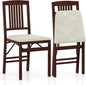 Folding Dining Chairs Set of 2 Upholstered Kitchen Chairs with Padded Seat
