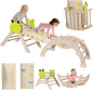Kids Climbing Frame, Toddler Climbing Set with Arch, Reversible Ramp
