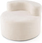 Bean Bag Chair with Soft Teddy Fleece and Curved Backrest