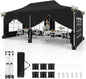 3m x 6m Outdoor Garden Shelter with 6 Sidewalls and Carrying Bag