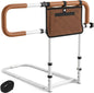 Foldable Bed Rail for Seniors with Adjustable Width and Height