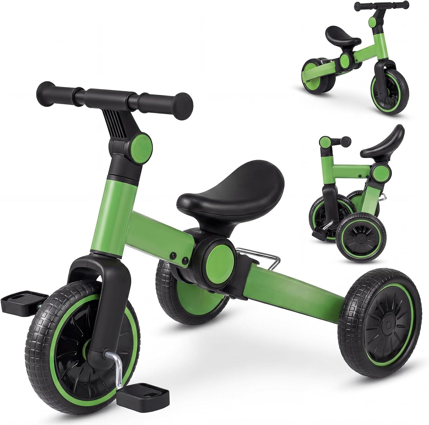 5-In-1 Toddler Bike Kids Balance Bike with Removable Pedals