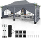 3m x 6m Outdoor Garden Shelter with 6 Sidewalls and Carrying Bag