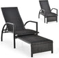 Patio Chaise Lounge with 5-Level Adjustable Backrest