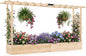 Garden Planter with Trellis, Hanging Roof and Drainage Holes