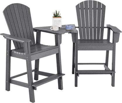 Adirondack Twin Chairs with Footrests & Table