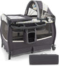 Portable Baby Bed Playard with Adjustable Canopy, Changing Table