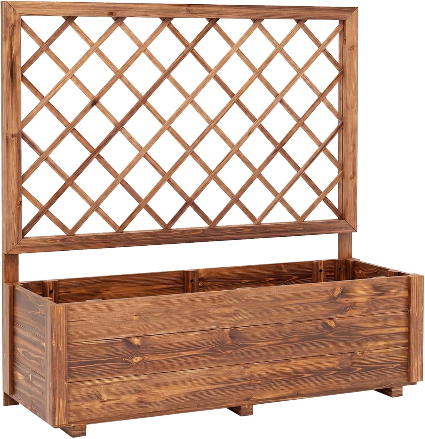 Freestanding Raised Garden Bed for Climbing Vine Plant Flower Vegetable