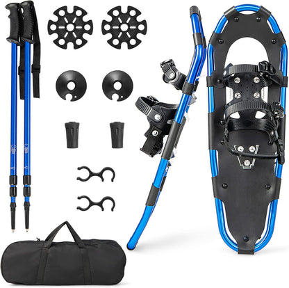 Snow Shoes for Men Women Youth Kids, 30 Inches Aluminum Terrain Snowshoes