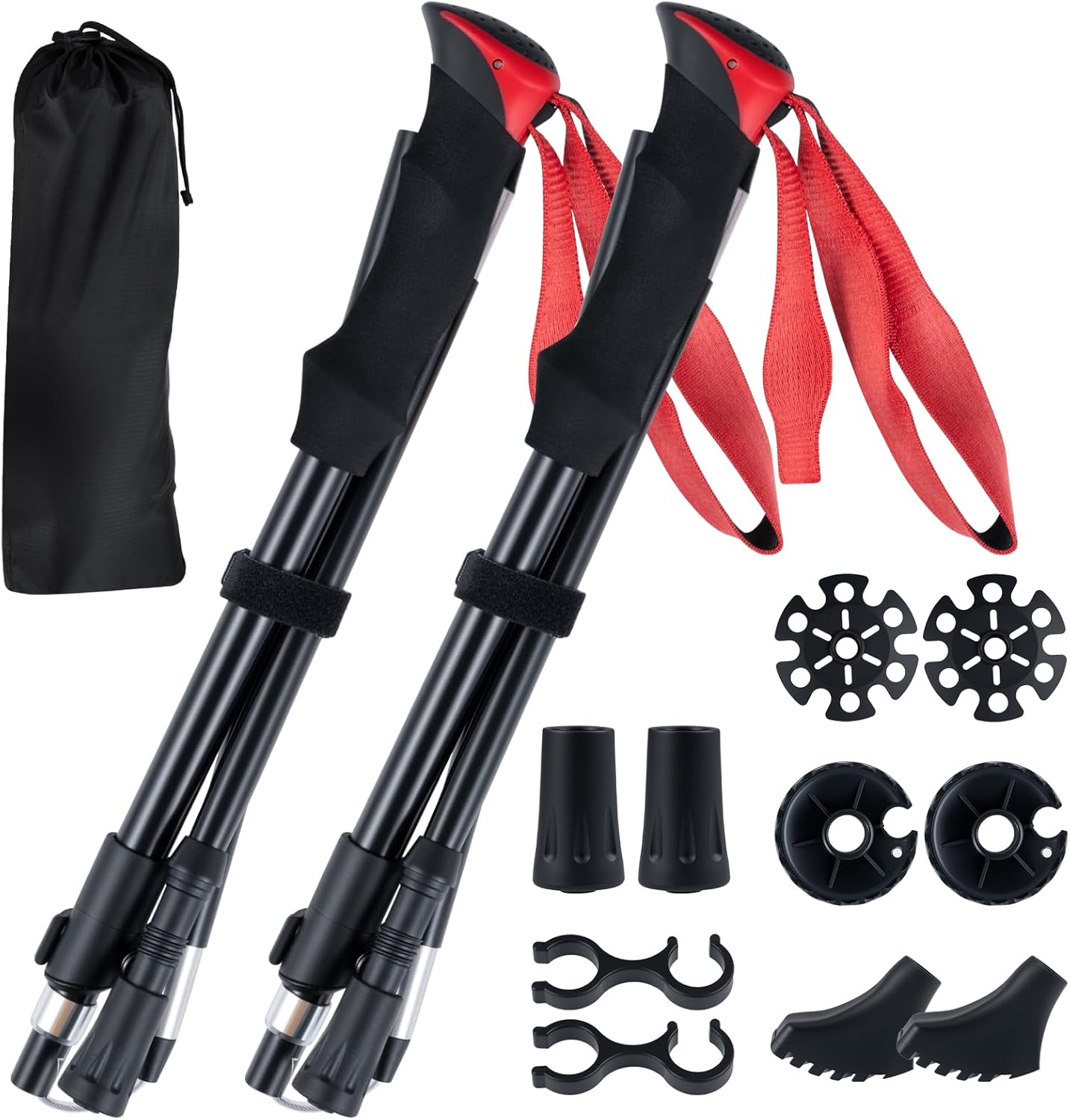 Lightweight Tri-fold Walking Sticks with Flip Lock and EVA Foam Handle