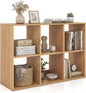 Wooden 6 Cube Bookcase, 3 Tier Open Storage Cabinet with Anti-toppling Device, White