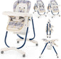 Adjustable & Folding Baby Highchair with Lockable Wheels