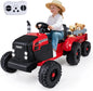 24V Ride On Tractor with Detachable Trailer for Kids