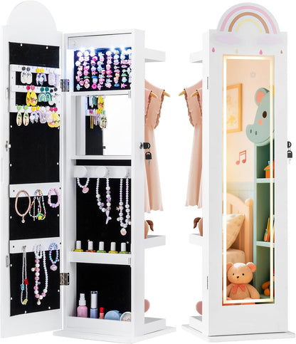 Kids Jewelry Cabinet Standing Children Jewelry Organizer