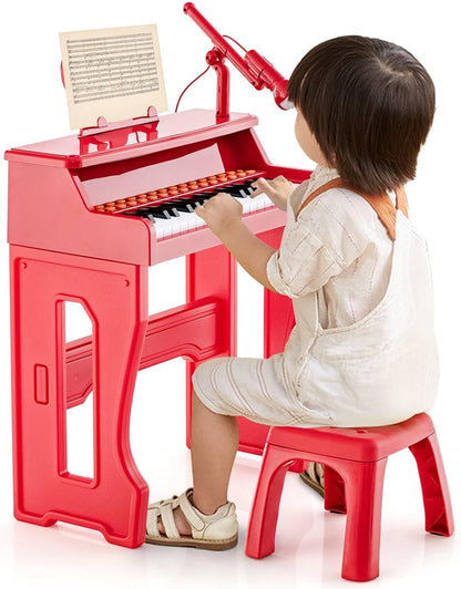 37-Key Electronic Piano Keyboard with Adjustable Microphone