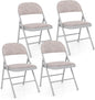 Set of 1/2/4 Folding Padded Party PVC Leather Stackable Chairs