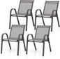 Set of 4 Patio Chairs with Armrests for Garden Deck and Porch