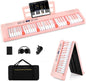 61 Key Folding Digital Piano Keyboard, Portable Full Size Electric Piano