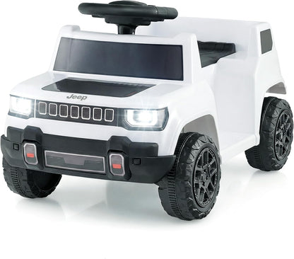 12V Kids Ride on Car, Licensed Jeep Electric Vehicle with LED Lights