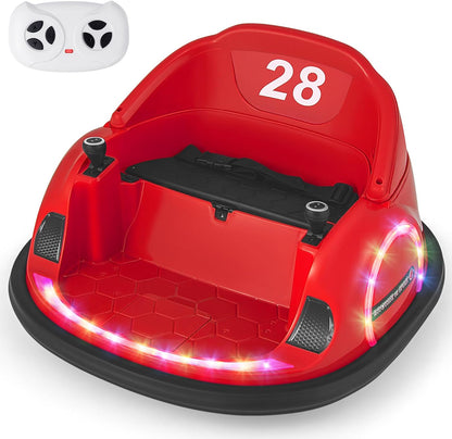 12V Kids Bumper Car with Joysticks Remote Control for Toddlers 18+ Months Old
