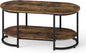 Marble Coffee Table with Open Storage Shelf