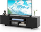 TV Stand for TVs up to 70 Inches with Power Outlet and 2 Cable Holes