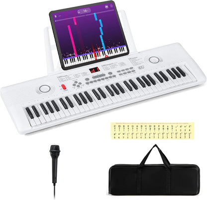 61 Key Keyboard Piano with Microphone for Beginners Kids Adults