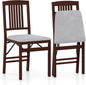 Folding Dining Chairs Set of 2 Upholstered Kitchen Chairs with Padded Seat