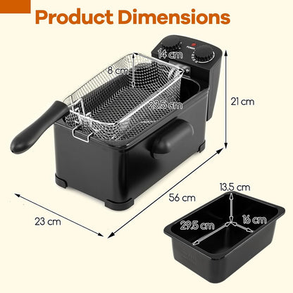 3L/5L Deep Fat Fryer, 2000W Electric Deep Fryer with 1/3 Removable Basket